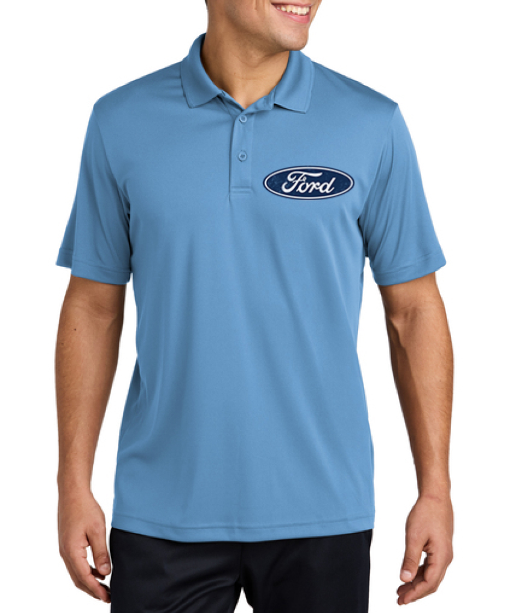 Classic Blue Ford Logo Emblem Cars and Trucks Men's Polo Shirts - Picture 13 of 17