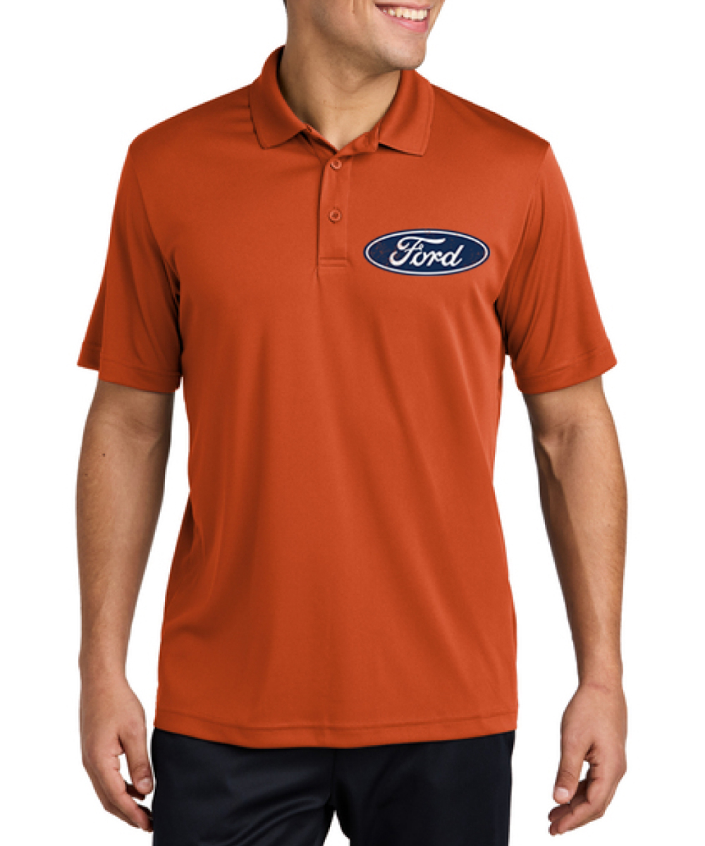Classic Blue Ford Logo Emblem Cars and Trucks Men's Polo Shirts - Picture 14 of 17