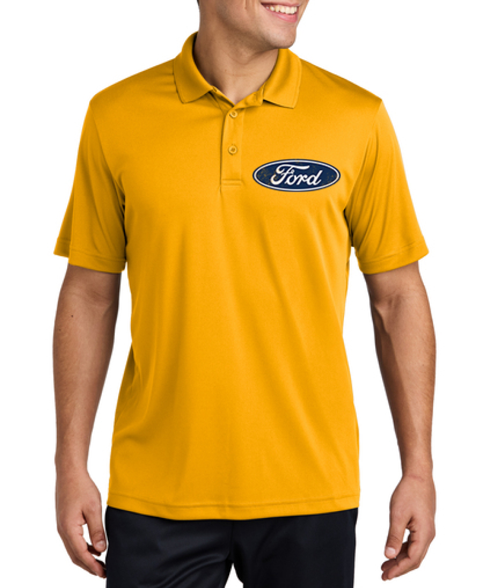 Classic Blue Ford Logo Emblem Cars and Trucks Men's Polo Shirts - Picture 5 of 17