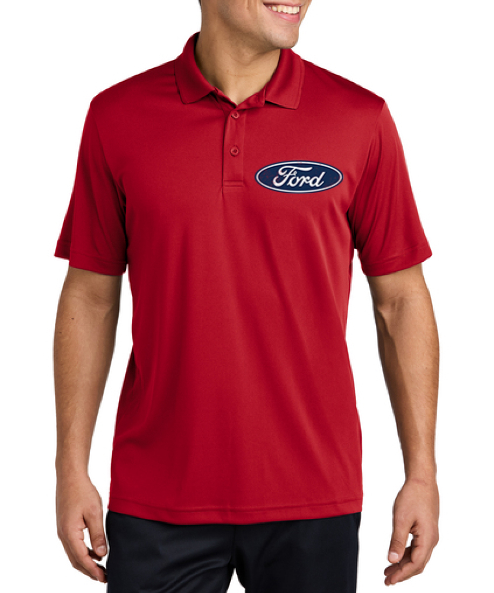 Classic Blue Ford Logo Emblem Cars and Trucks Men's Polo Shirts - Picture 9 of 17