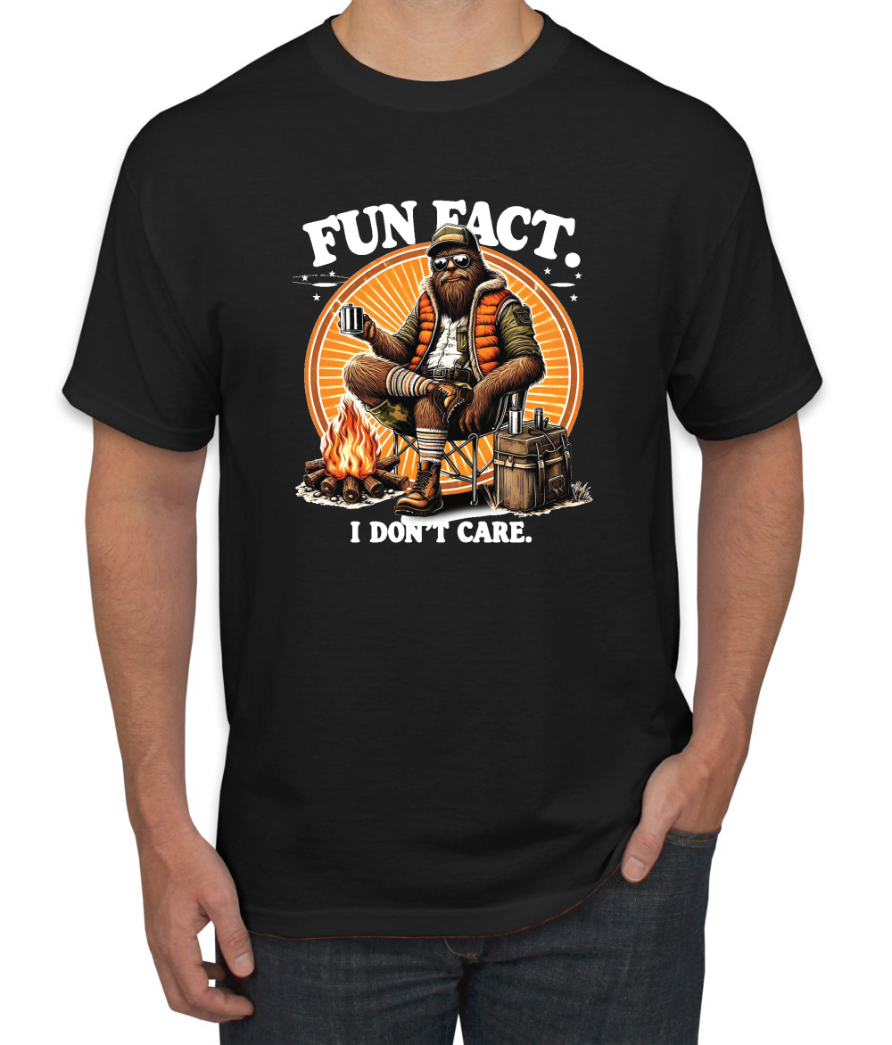 Fun Fact I Don’t Care Funny Sasquatch Men’s T-Shirt
