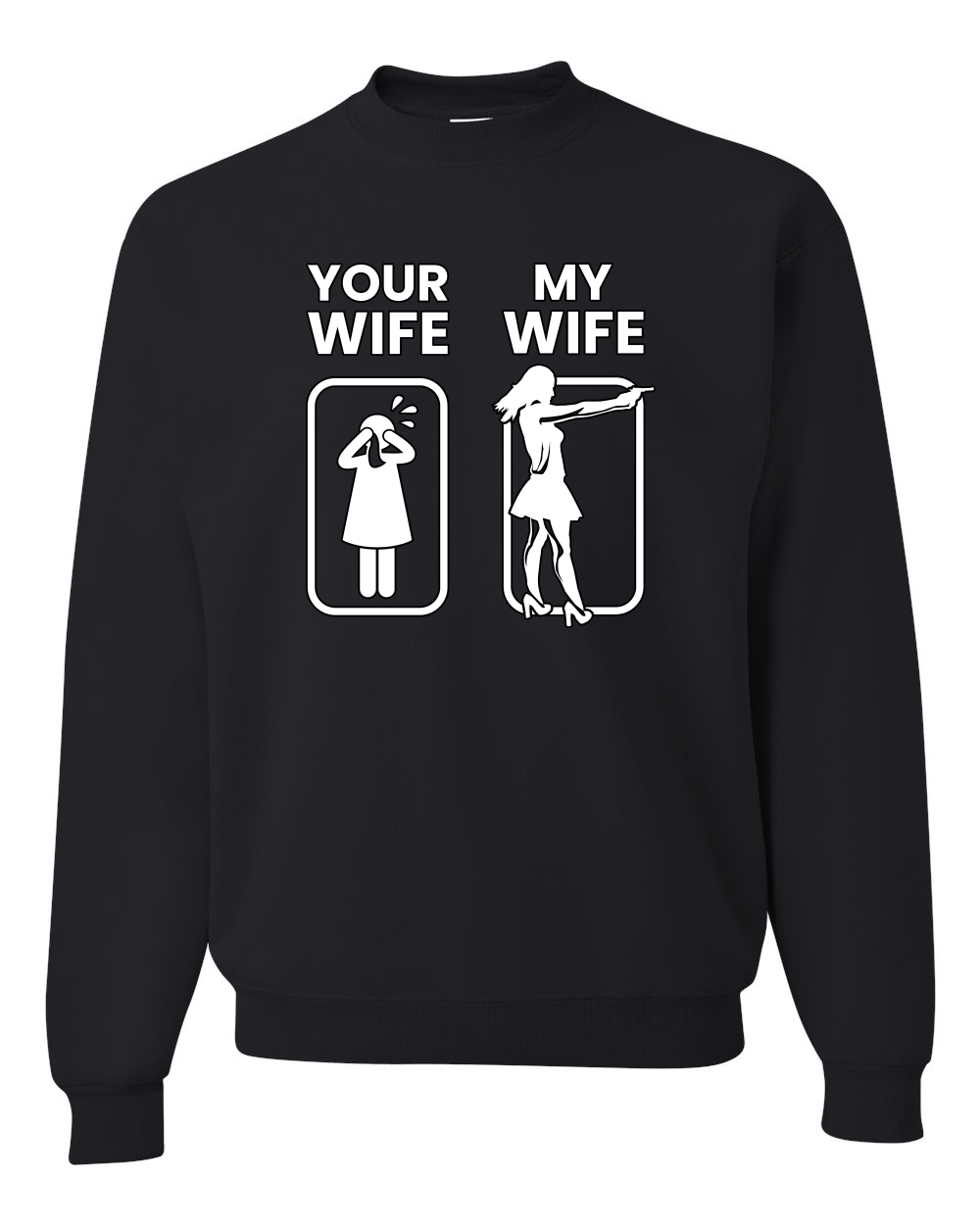 Your Wife VS My Wife Funny Super Hero Unisex Crewneck Sweatshirt