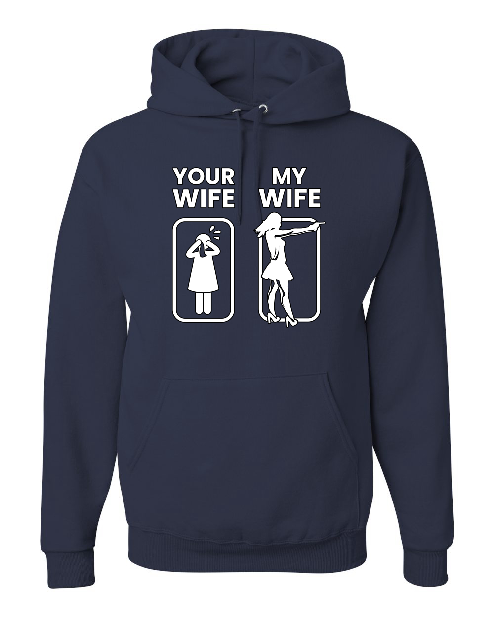 Your Wife VS My Wife Funny Super Hero Unisex Sudadera con Capucha Sudadera - Imagen 12 de 27