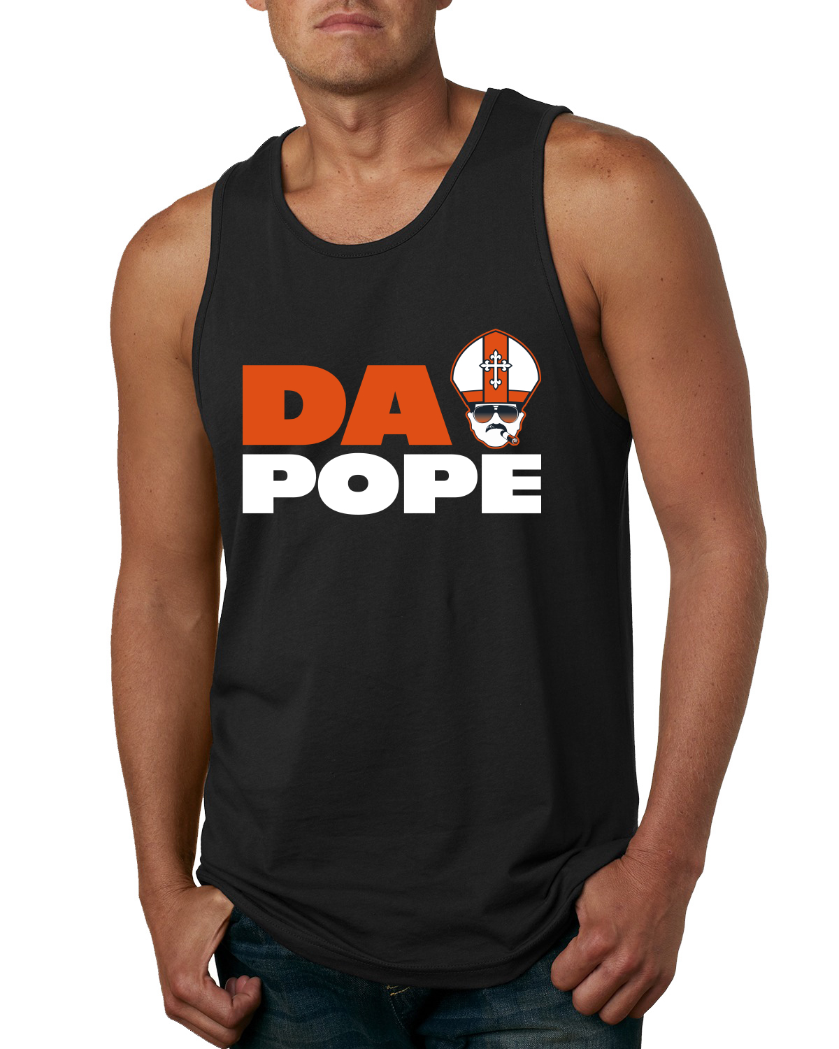 Da Pope Leo X1V Funny Chicago Football Logo 14th Papal Conclave Mens Tank Top
