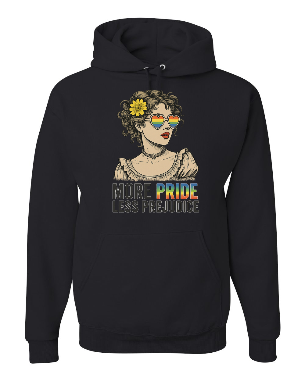 More Pride Less Prejudice LGBT Pride Month Rainbow Unisex Sudadera con Capucha Sudadera - Imagen 3 de 28