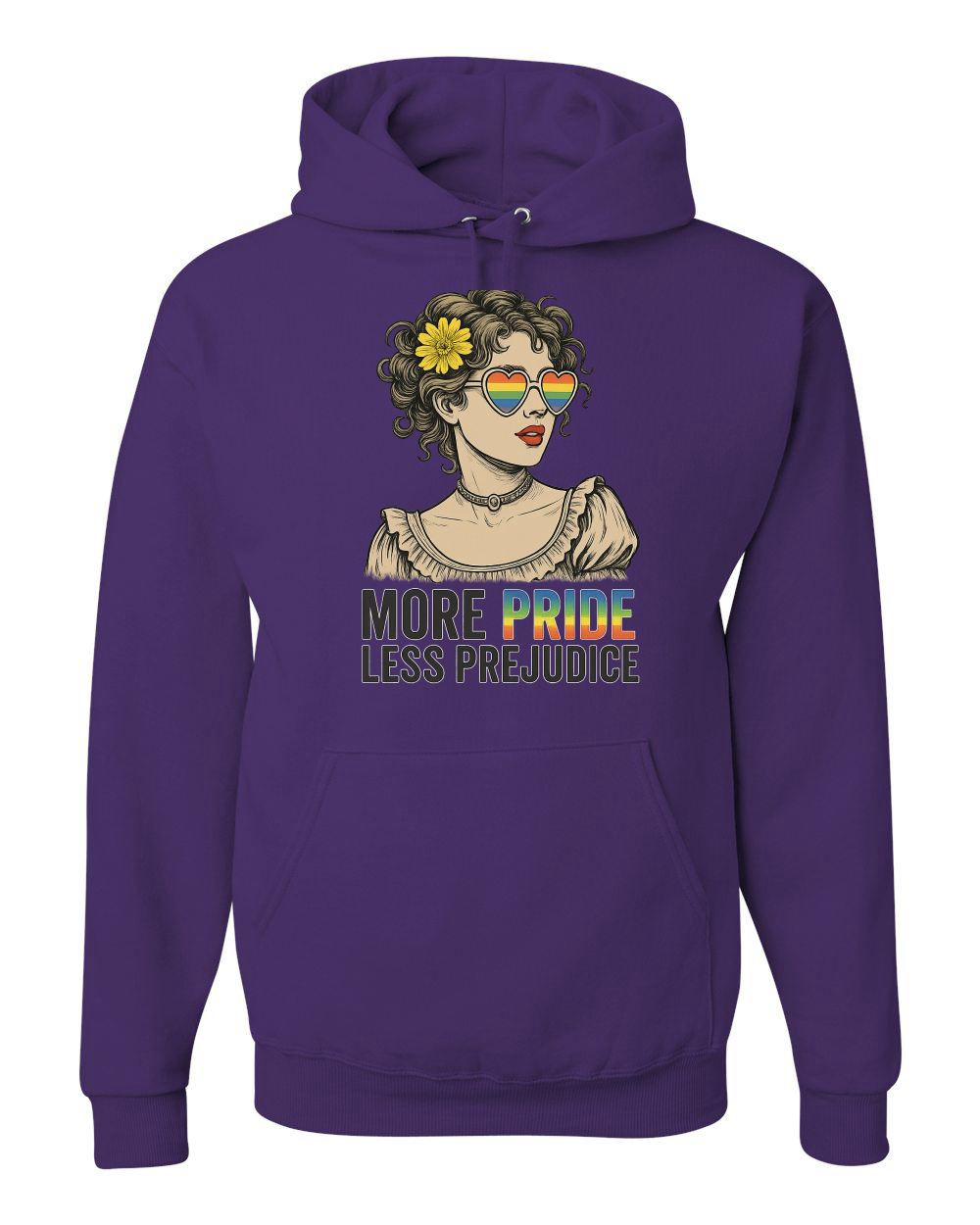 More Pride Less Prejudice LGBT Pride Month Rainbow Unisex Sudadera con Capucha Sudadera - Imagen 15 de 28