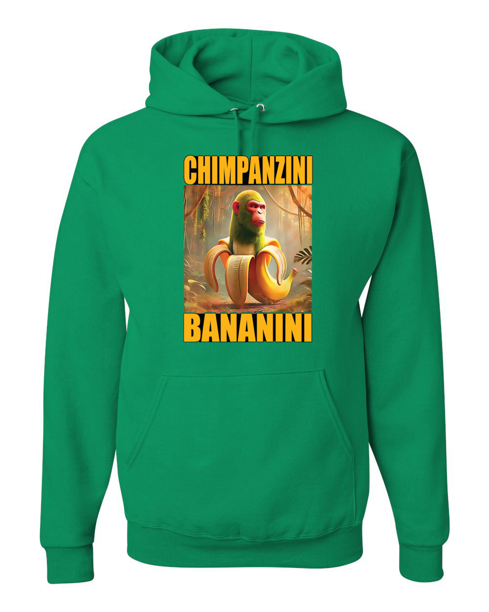 新品 MINNANO Canadian Hoodie BANANA XXL Chimpanzini Bananini Monkey Banana Meme Italian Viral Brainrot