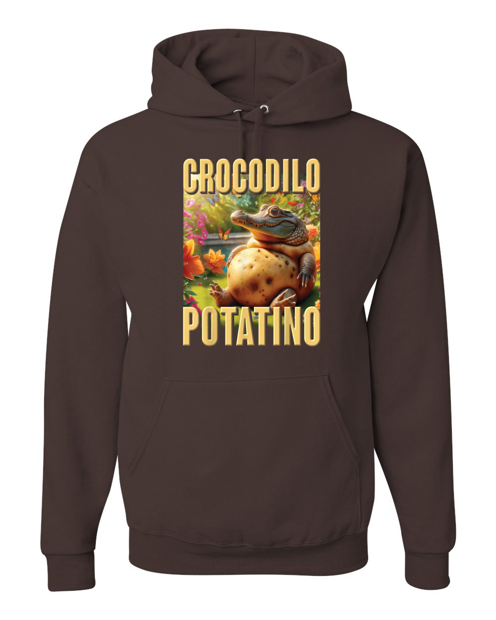 Sudadera con Capucha Crocodilo Potatino Divertida Cocodrilo Patata Brainrot Meme - Imagen 22 de 28