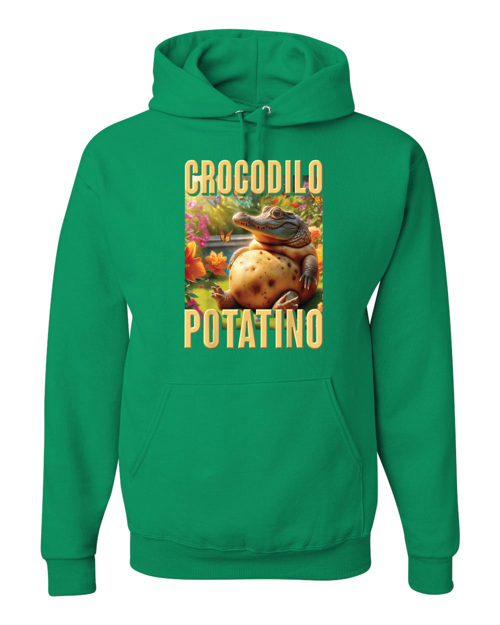 Sudadera con Capucha Crocodilo Potatino Divertida Cocodrilo Patata Brainrot Meme - Imagen 9 de 28