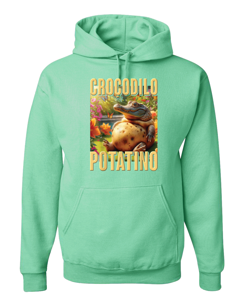Sudadera con Capucha Crocodilo Potatino Divertida Cocodrilo Patata Brainrot Meme - Imagen 24 de 28