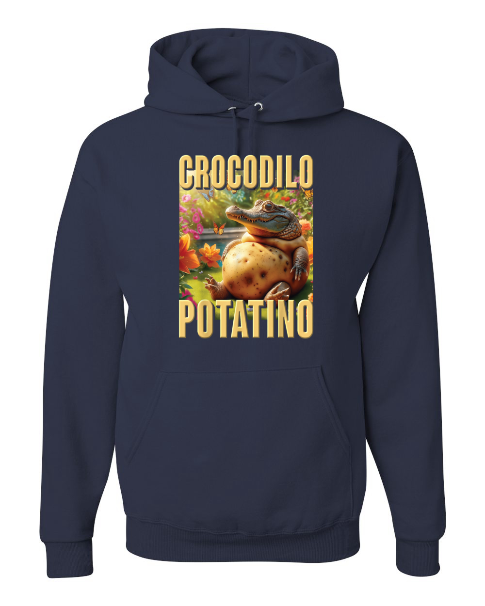 Sudadera con Capucha Crocodilo Potatino Divertida Cocodrilo Patata Brainrot Meme - Imagen 12 de 28