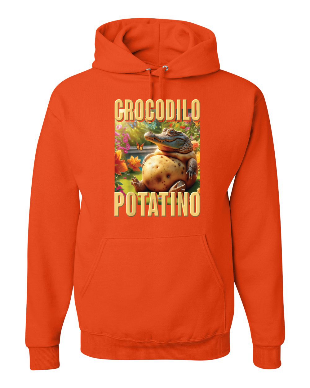 Sudadera con Capucha Crocodilo Potatino Divertida Cocodrilo Patata Brainrot Meme - Imagen 14 de 28