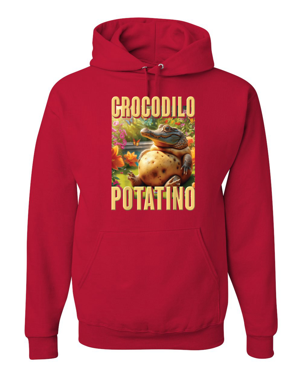Sudadera con Capucha Crocodilo Potatino Divertida Cocodrilo Patata Brainrot Meme - Imagen 16 de 28