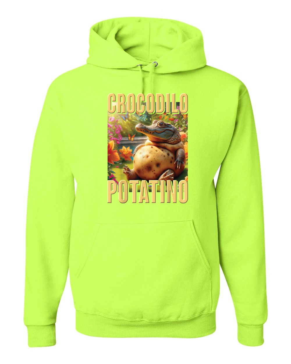 Sudadera con Capucha Crocodilo Potatino Divertida Cocodrilo Patata Brainrot Meme - Imagen 23 de 28