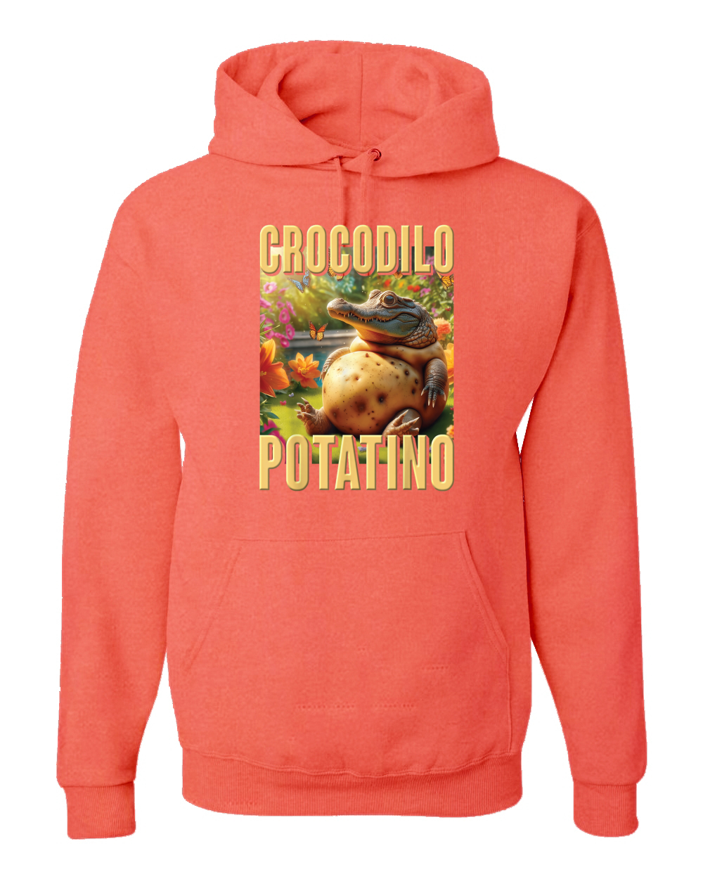 Sudadera con Capucha Crocodilo Potatino Divertida Cocodrilo Patata Brainrot Meme - Imagen 27 de 28