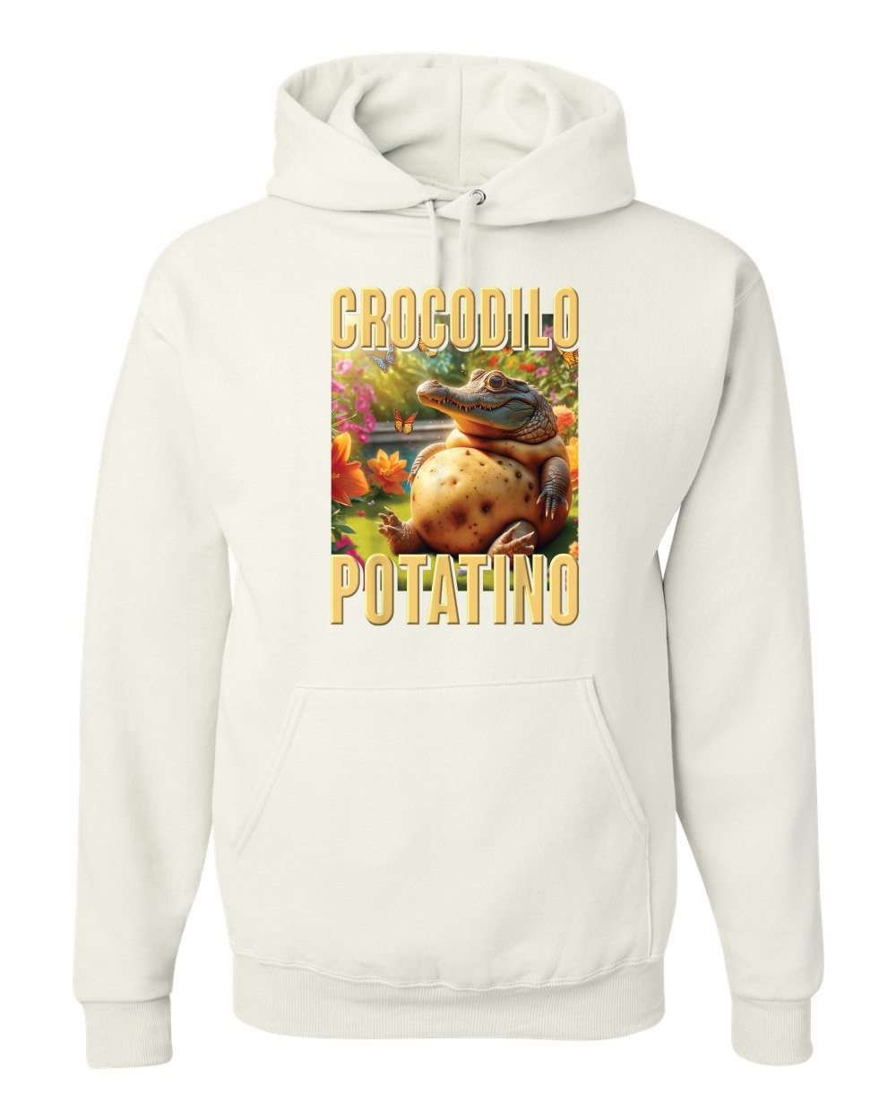 Sudadera con Capucha Crocodilo Potatino Divertida Cocodrilo Patata Brainrot Meme - Imagen 21 de 28