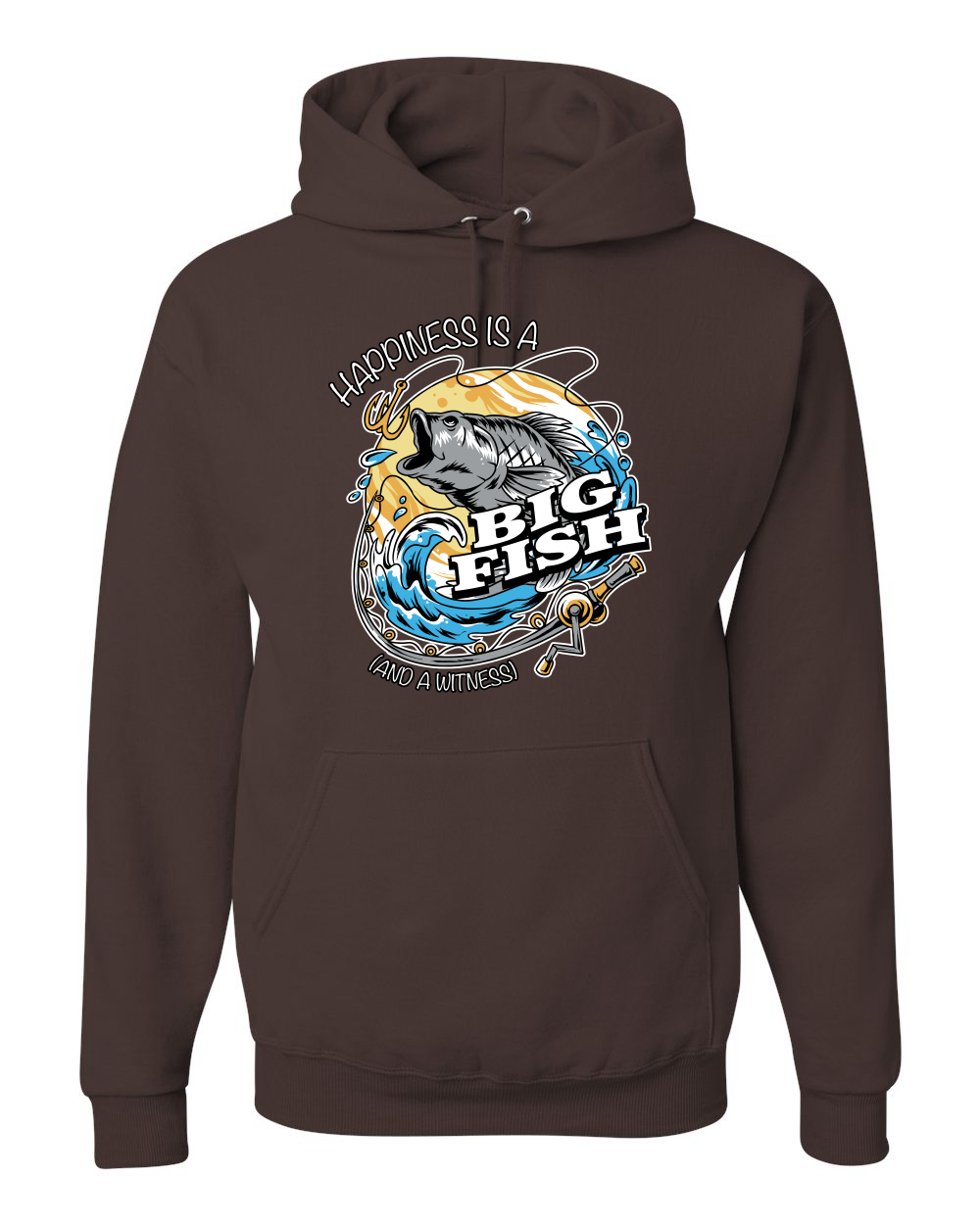 Sudadera con capucha divertida Happiness is a Big Fish and a Witness - Imagen 22 de 28
