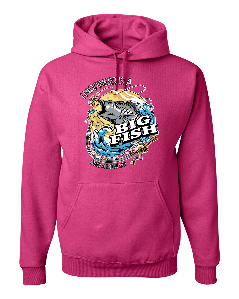 Sudadera con capucha divertida Happiness is a Big Fish and a Witness - Imagen 6 de 28