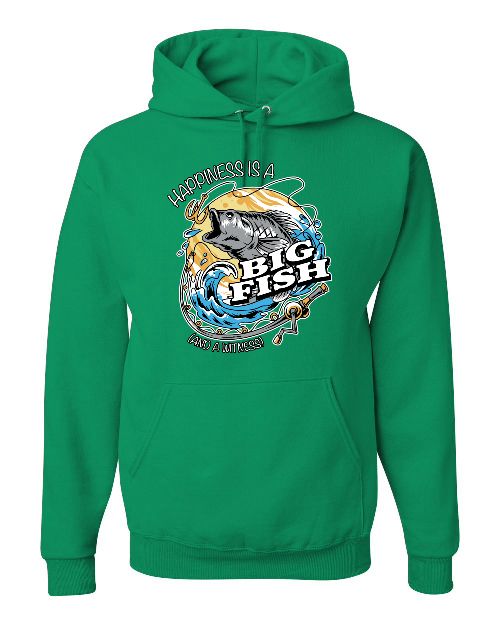 Sudadera con capucha divertida Happiness is a Big Fish and a Witness - Imagen 9 de 28