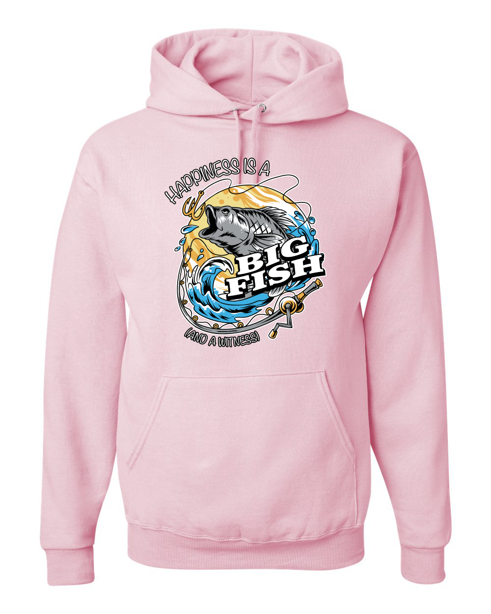 Sudadera con capucha divertida Happiness is a Big Fish and a Witness - Imagen 10 de 28