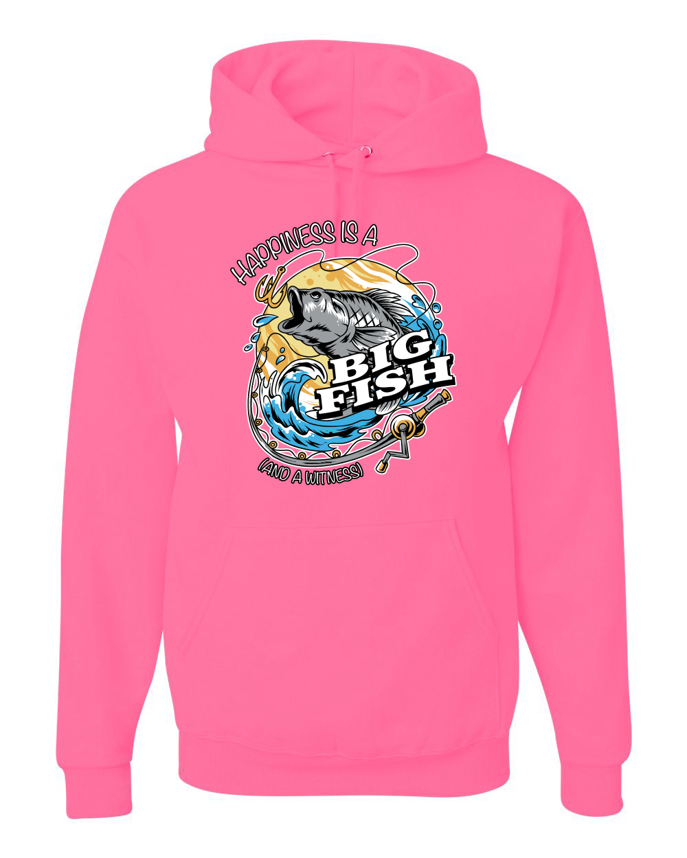 Sudadera con capucha divertida Happiness is a Big Fish and a Witness - Imagen 13 de 28