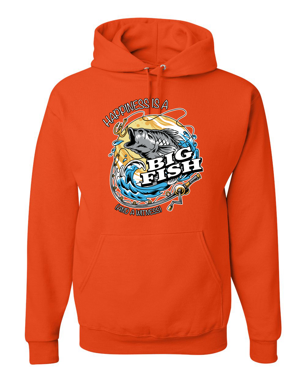 Sudadera con capucha divertida Happiness is a Big Fish and a Witness - Imagen 14 de 28