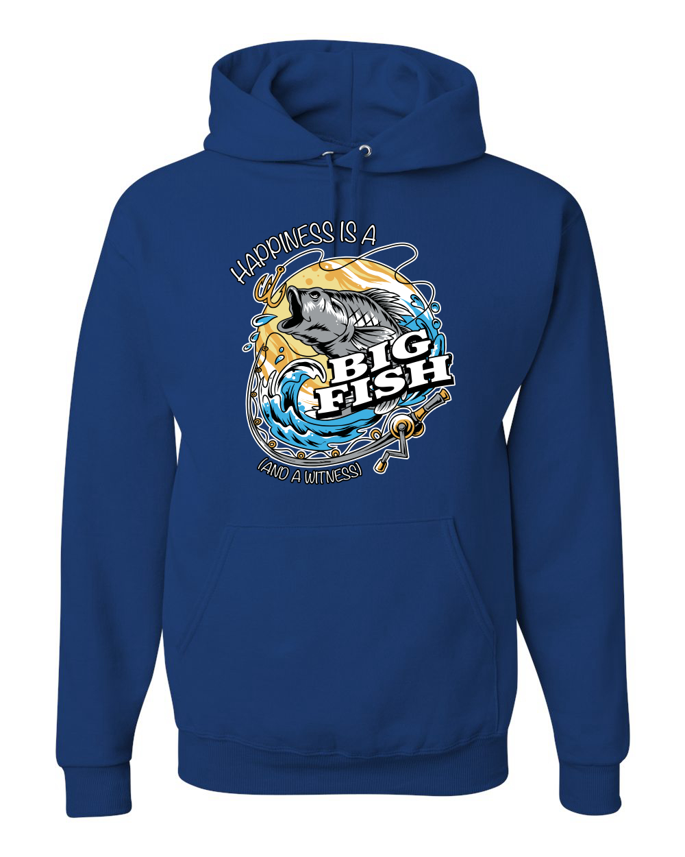 Sudadera con capucha divertida Happiness is a Big Fish and a Witness - Imagen 17 de 28