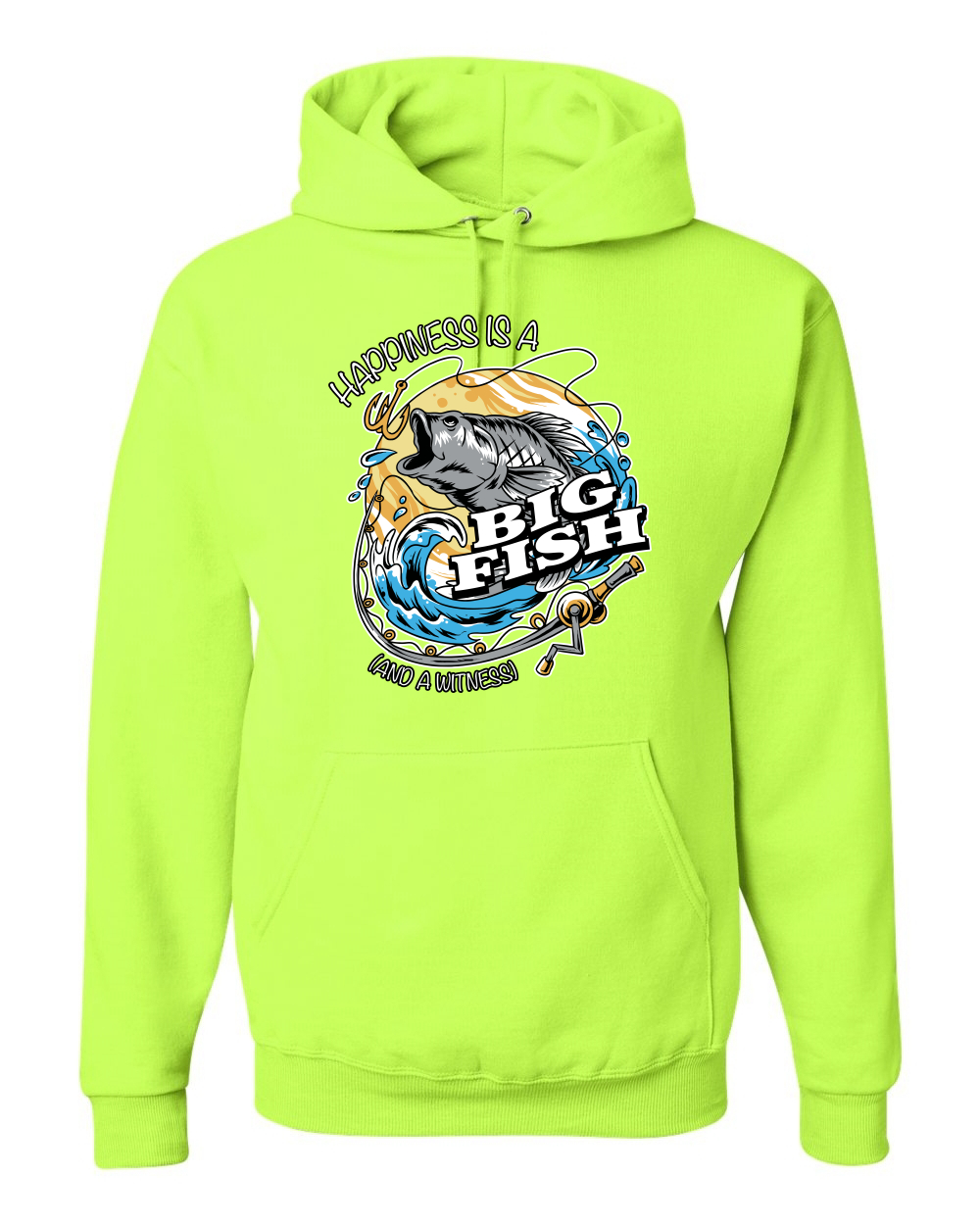 Sudadera con capucha divertida Happiness is a Big Fish and a Witness - Imagen 23 de 28
