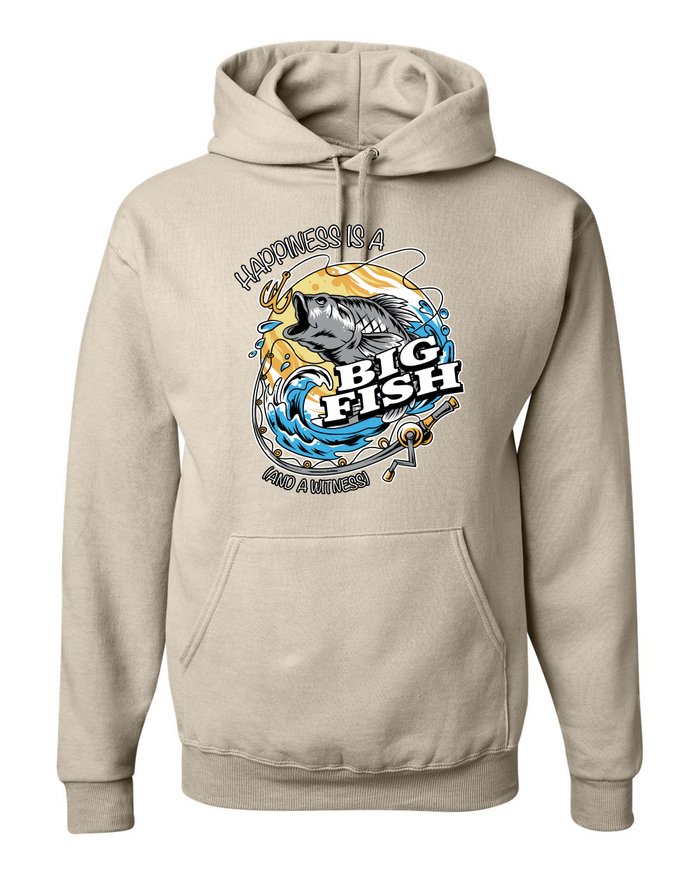Sudadera con capucha divertida Happiness is a Big Fish and a Witness - Imagen 26 de 28
