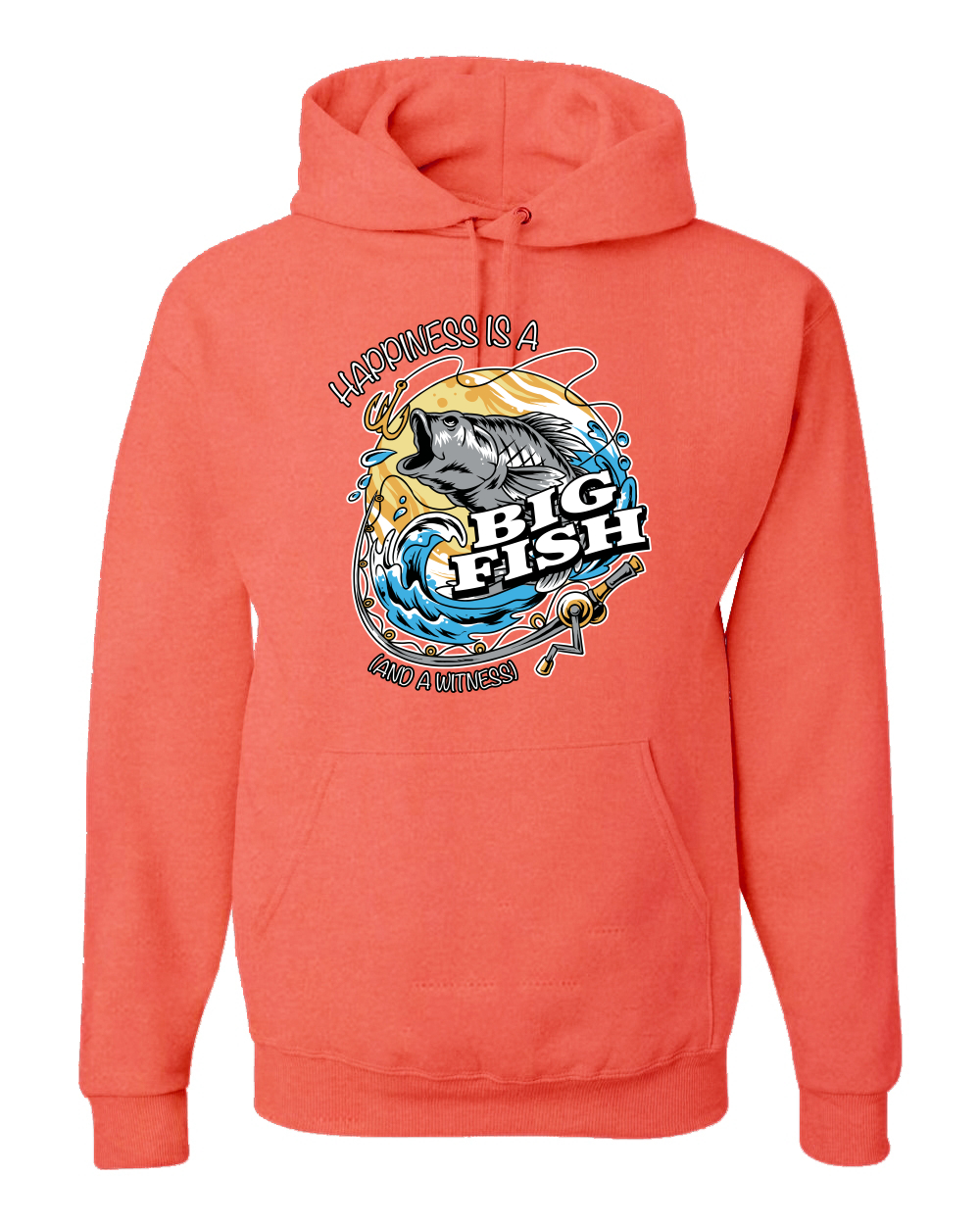 Sudadera con capucha divertida Happiness is a Big Fish and a Witness - Imagen 27 de 28