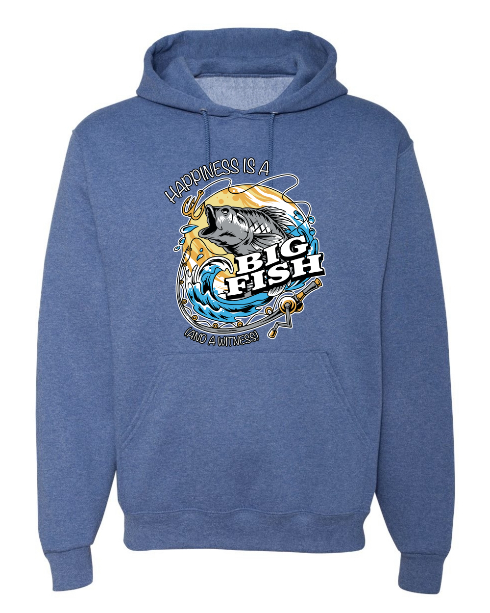Sudadera con capucha divertida Happiness is a Big Fish and a Witness - Imagen 18 de 28