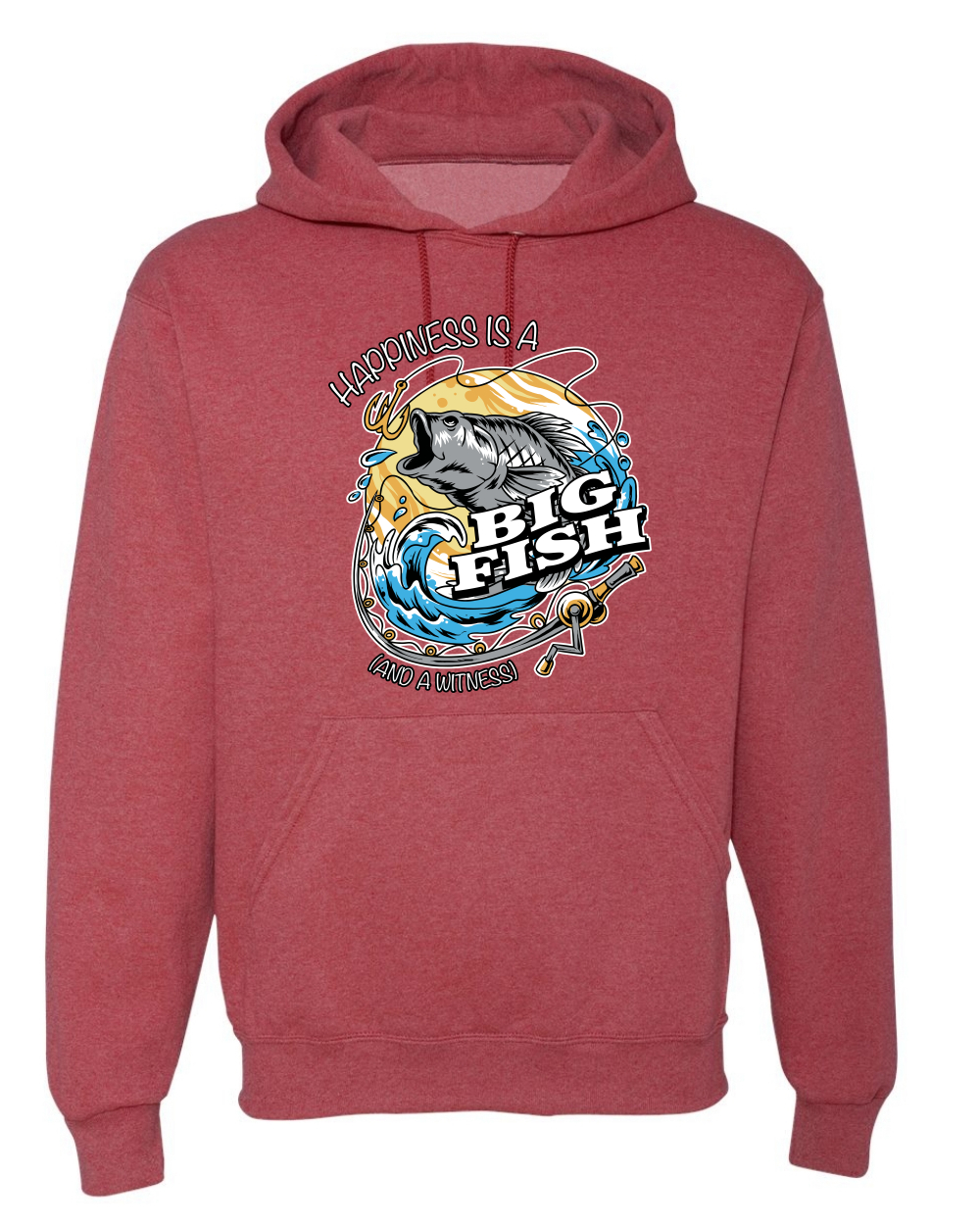 Sudadera con capucha divertida Happiness is a Big Fish and a Witness - Imagen 20 de 28