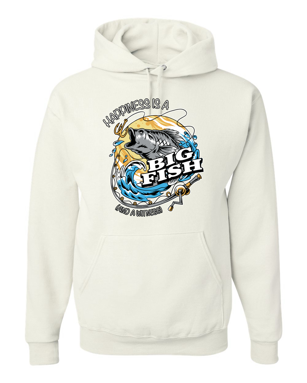 Sudadera con capucha divertida Happiness is a Big Fish and a Witness - Imagen 21 de 28