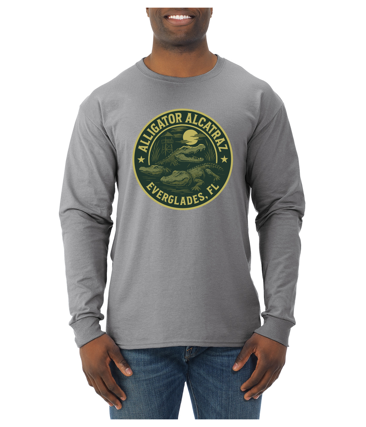 Camisa de manga larga Alligator Alcatraz Everglades Florida Swamp Adventure para hombre - Imagen 7 de 17