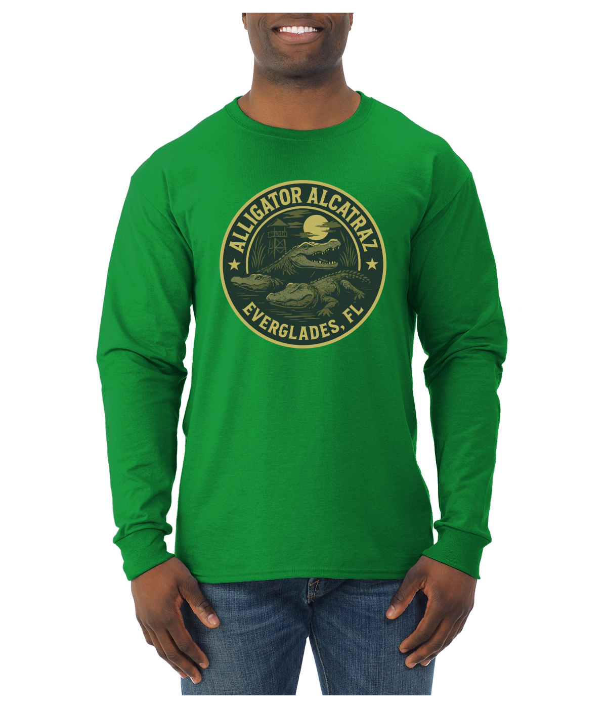 Camisa de manga larga Alligator Alcatraz Everglades Florida Swamp Adventure para hombre - Imagen 8 de 17