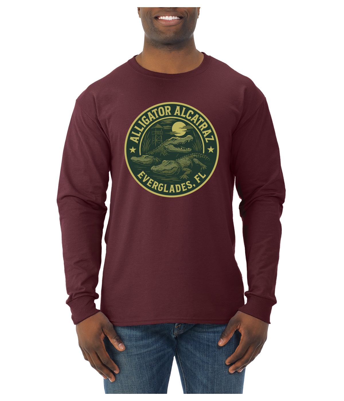 Camisa de manga larga Alligator Alcatraz Everglades Florida Swamp Adventure para hombre - Imagen 10 de 17
