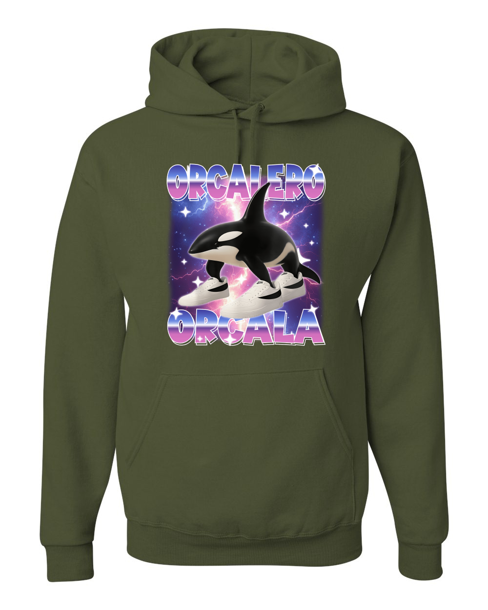 Orcalero Orcala Brainrot Divertido Orca en Tenis Sudadera con Capucha Sudadera - Imagen 25 de 28