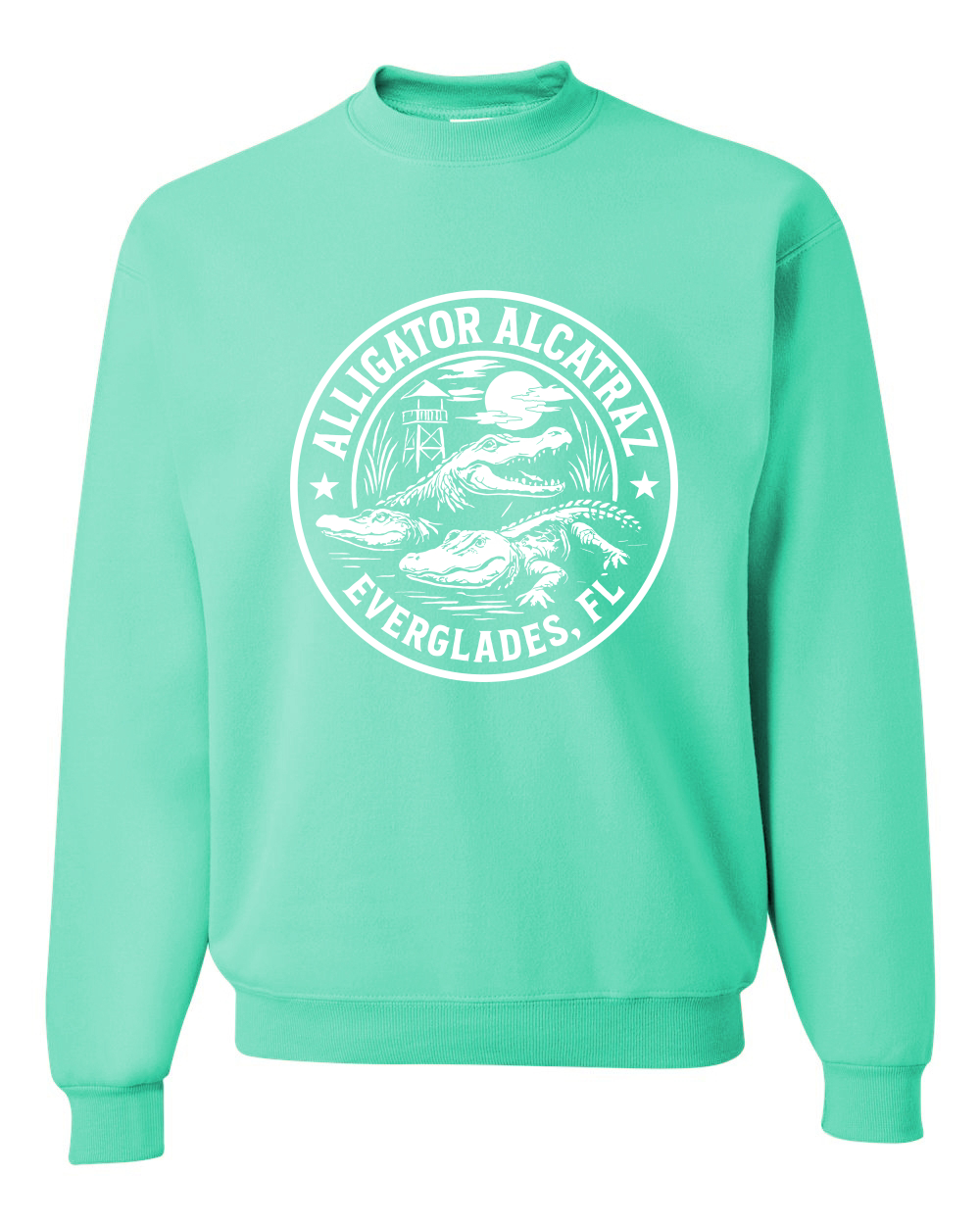 Sudadera Alligator Alcatraz Divertida Florida Gator Prison Souvenir Cuello Redondo - Imagen 21 de 22