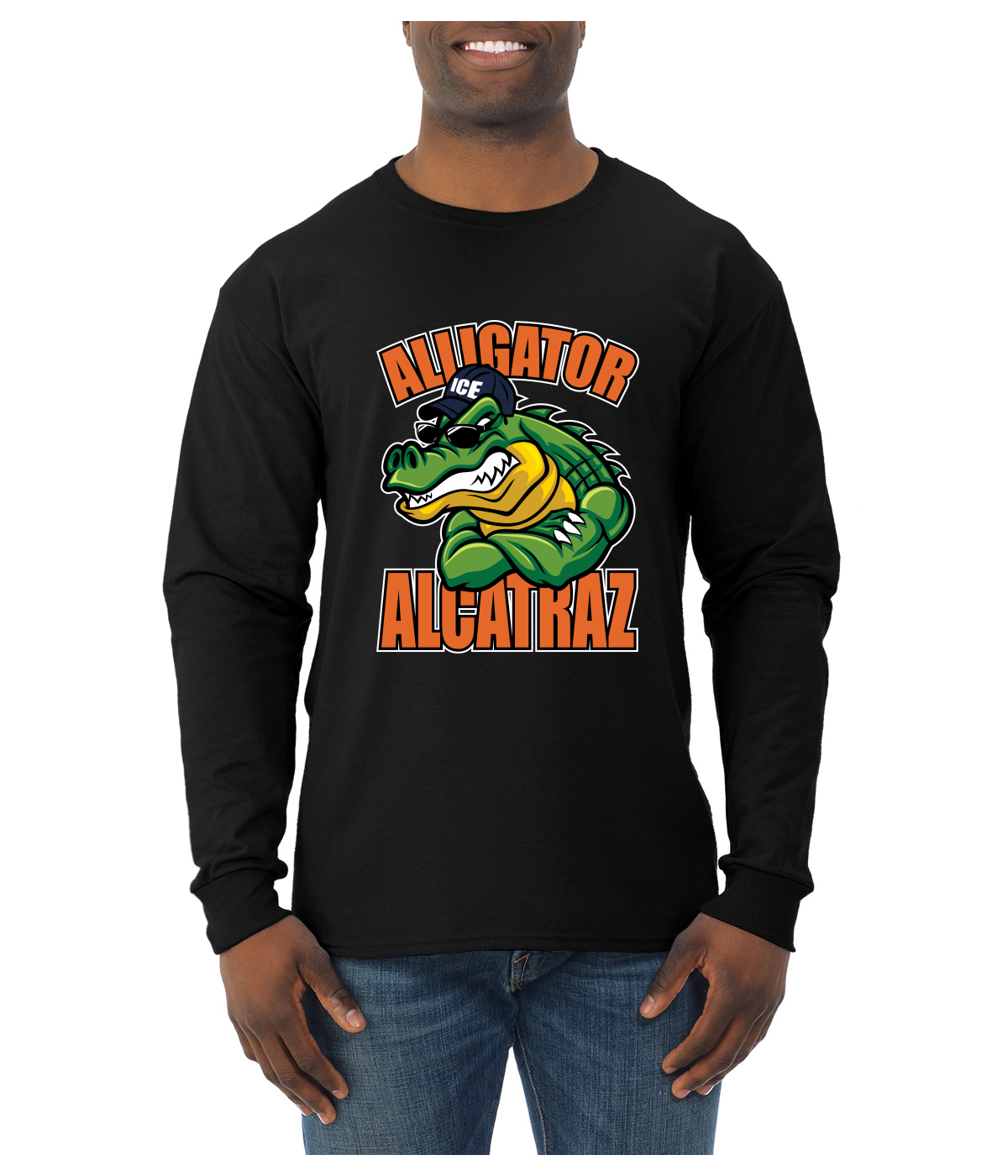 Camisa de manga larga Alligator Alcatraz Muscle Gator divertida dibujos animados Gator para hombre - Imagen 3 de 17