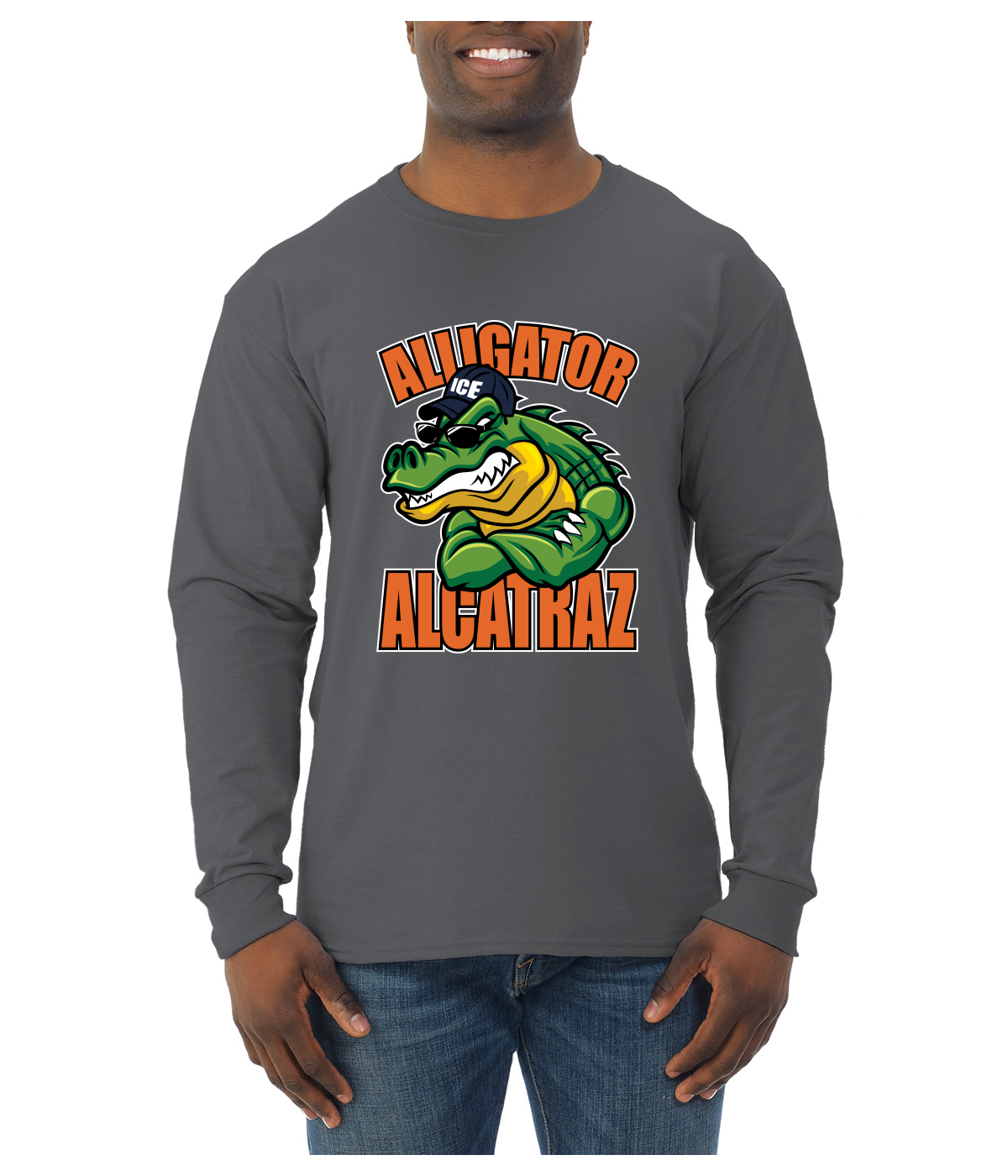 Camisa de manga larga Alligator Alcatraz Muscle Gator divertida dibujos animados Gator para hombre - Imagen 4 de 17