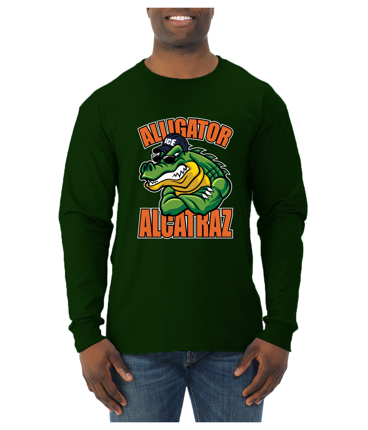 Camisa de manga larga Alligator Alcatraz Muscle Gator divertida dibujos animados Gator para hombre - Imagen 5 de 17