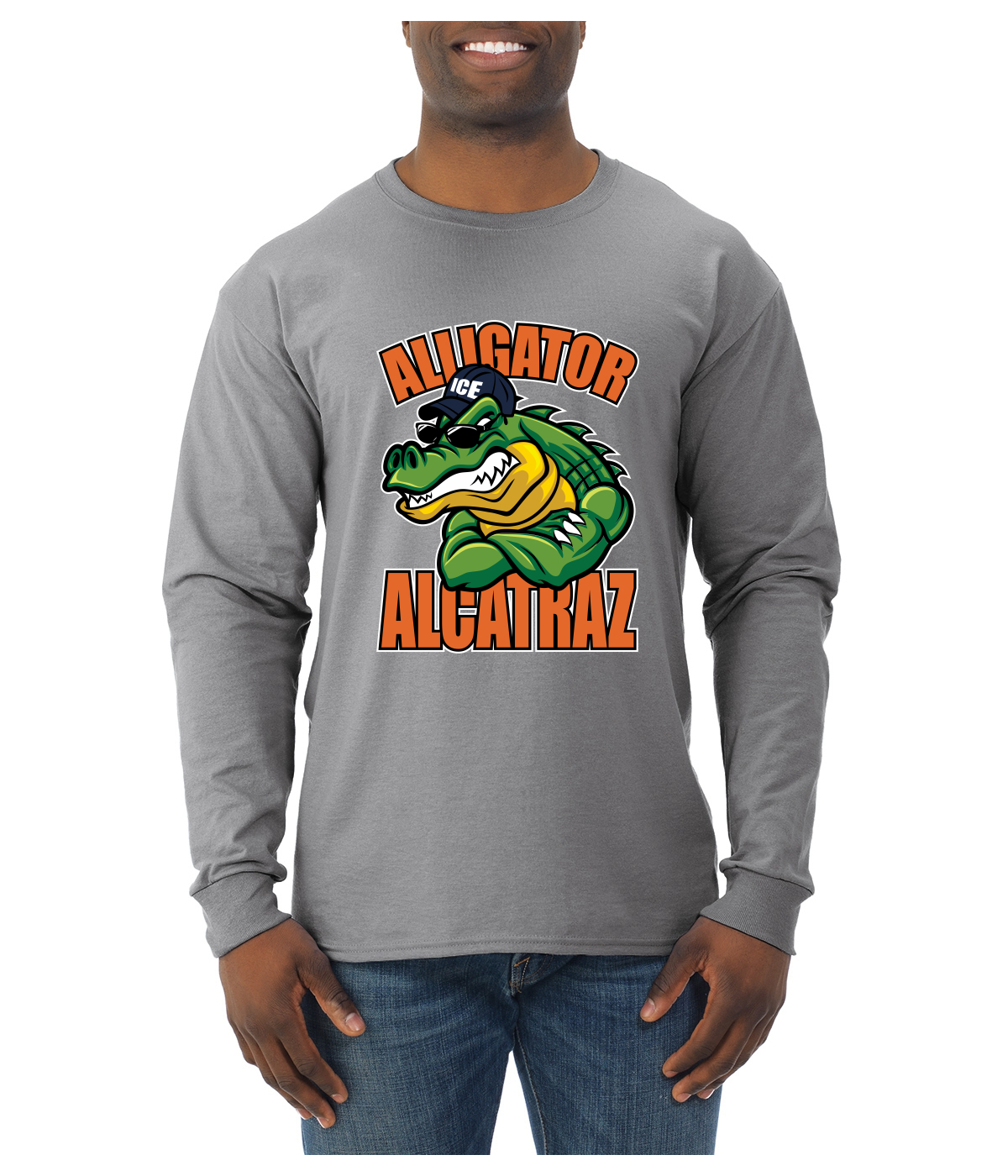 Camisa de manga larga Alligator Alcatraz Muscle Gator divertida dibujos animados Gator para hombre - Imagen 7 de 17