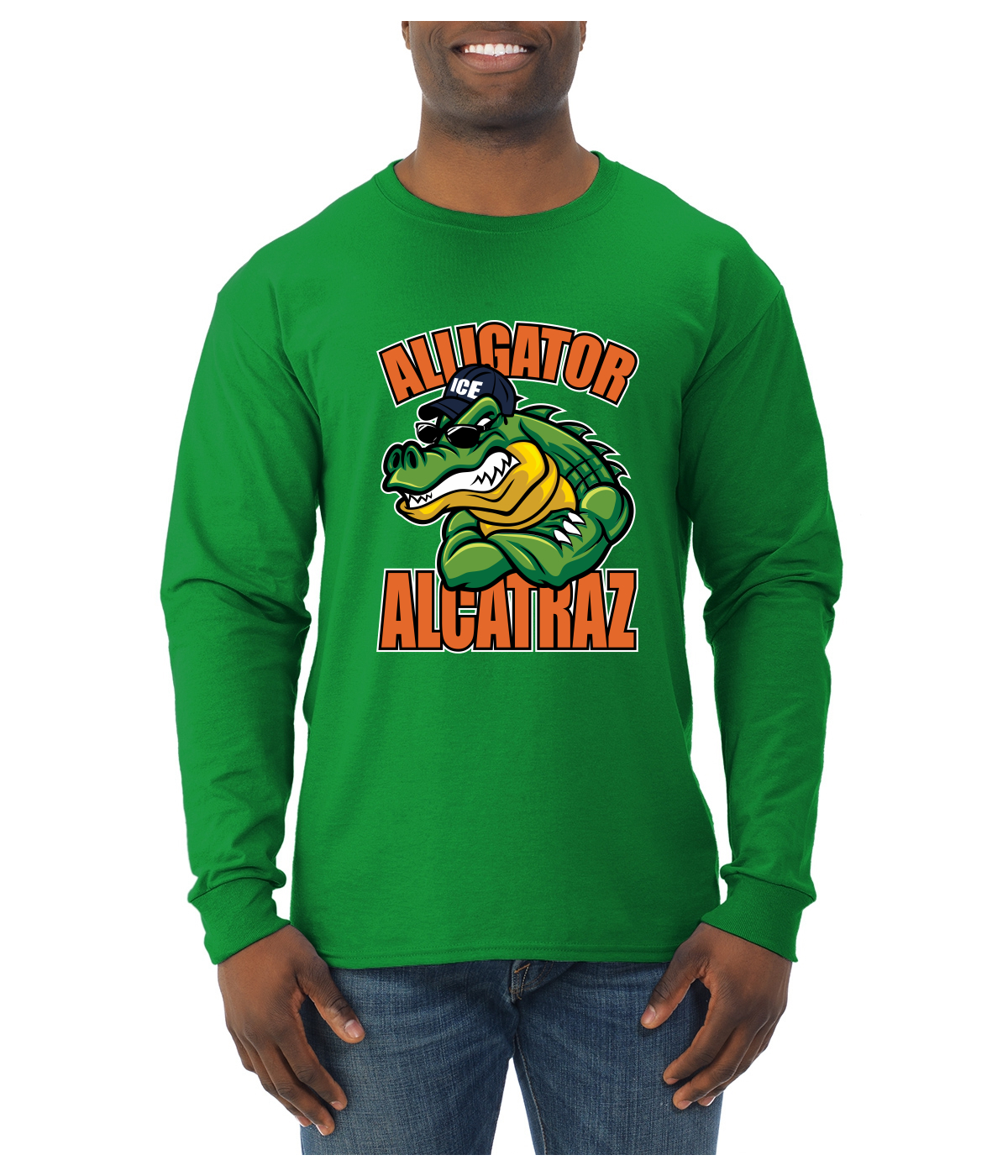 Camisa de manga larga Alligator Alcatraz Muscle Gator divertida dibujos animados Gator para hombre - Imagen 8 de 17