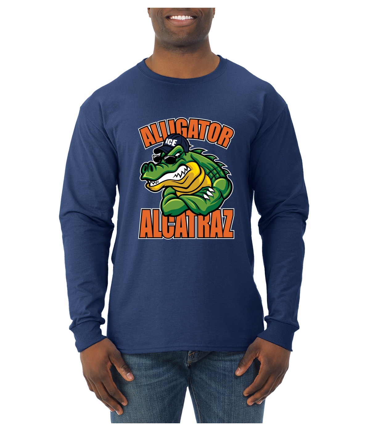 Camisa de manga larga Alligator Alcatraz Muscle Gator divertida dibujos animados Gator para hombre - Imagen 11 de 17