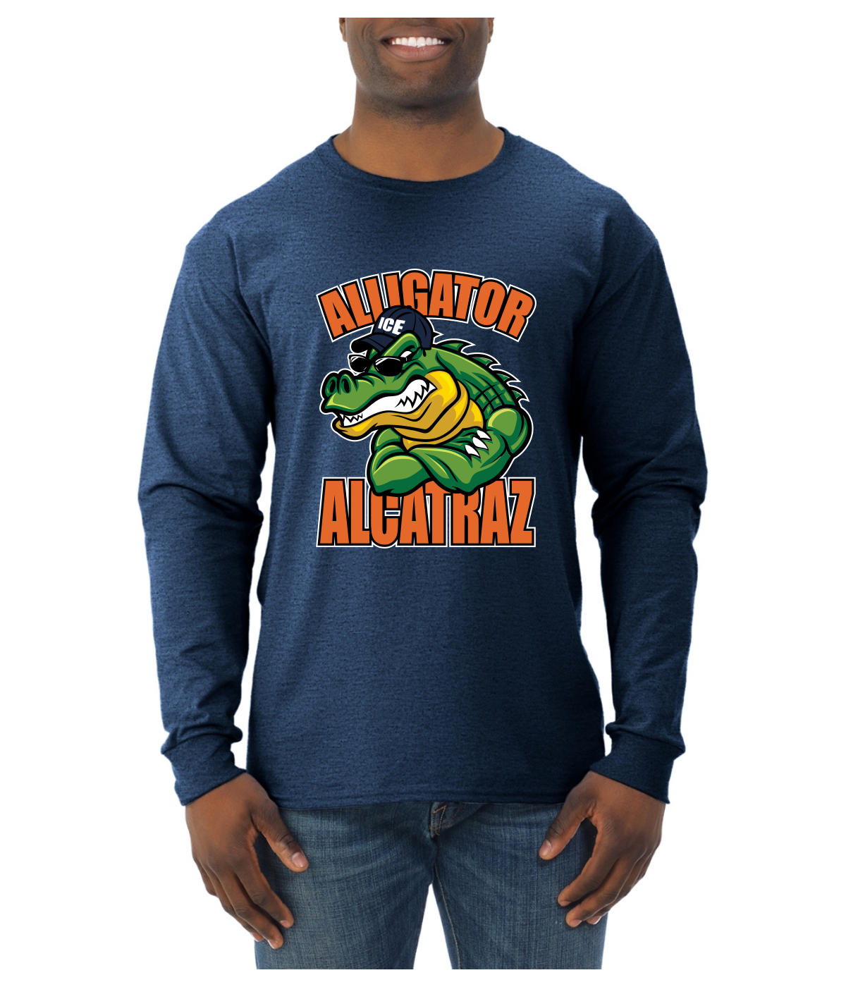 Camisa de manga larga Alligator Alcatraz Muscle Gator divertida dibujos animados Gator para hombre - Imagen 14 de 17
