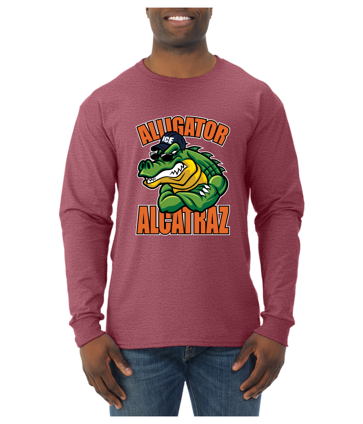 Camisa de manga larga Alligator Alcatraz Muscle Gator divertida dibujos animados Gator para hombre - Imagen 15 de 17