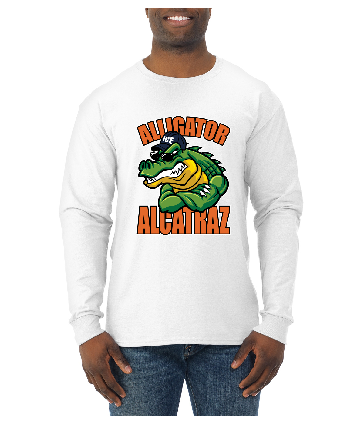 Camisa de manga larga Alligator Alcatraz Muscle Gator divertida dibujos animados Gator para hombre - Imagen 16 de 17