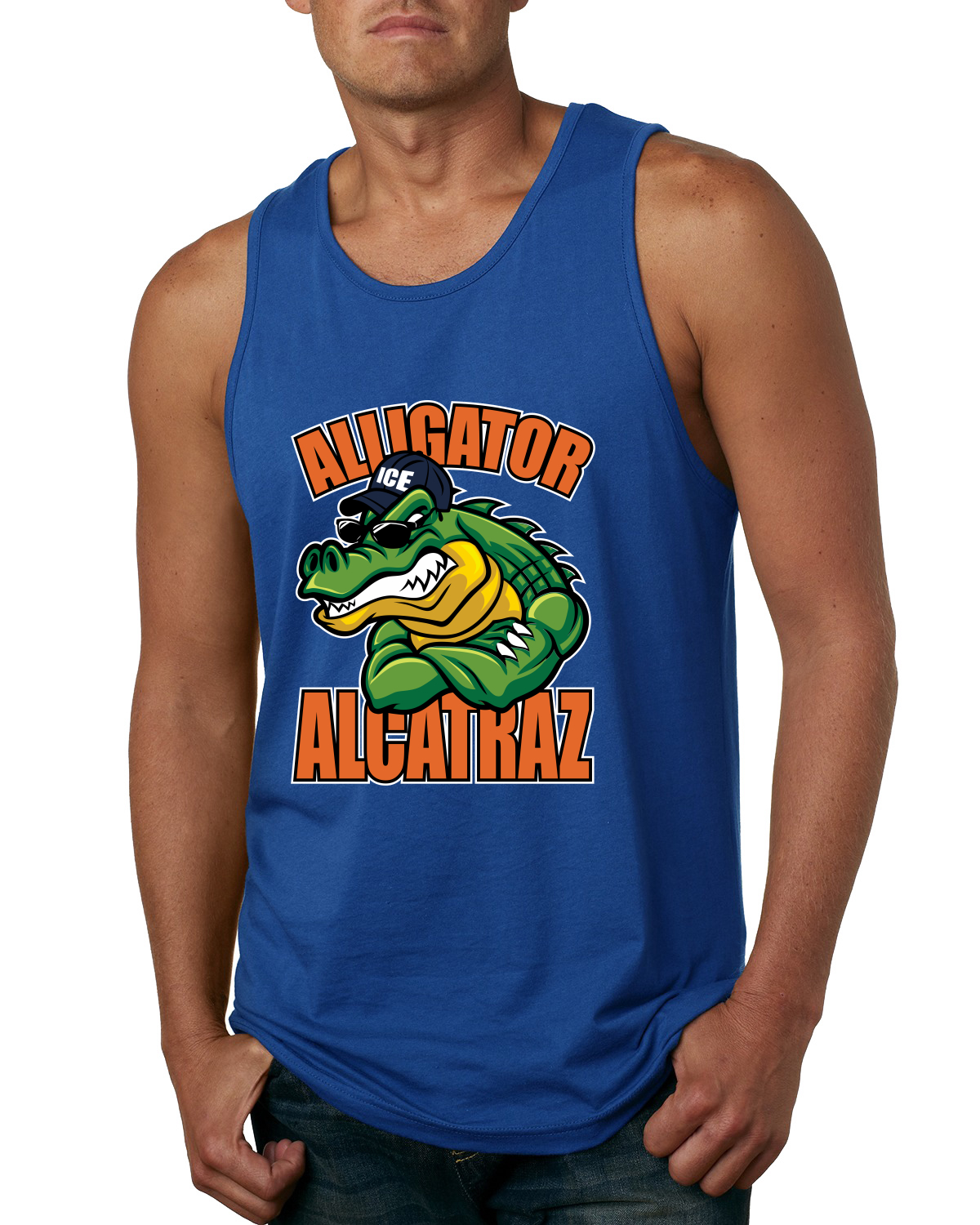 Camiseta sin mangas Alligator Alcatraz Muscle Gator divertida dibujos animados Gator para hombre - Imagen 8 de 9
