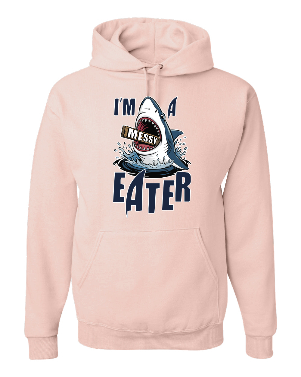 Sudadera con Capucha Divertida I’m a Messy Eater Tiburón Dibujos Animados Comida del Océano - Imagen 28 de 28