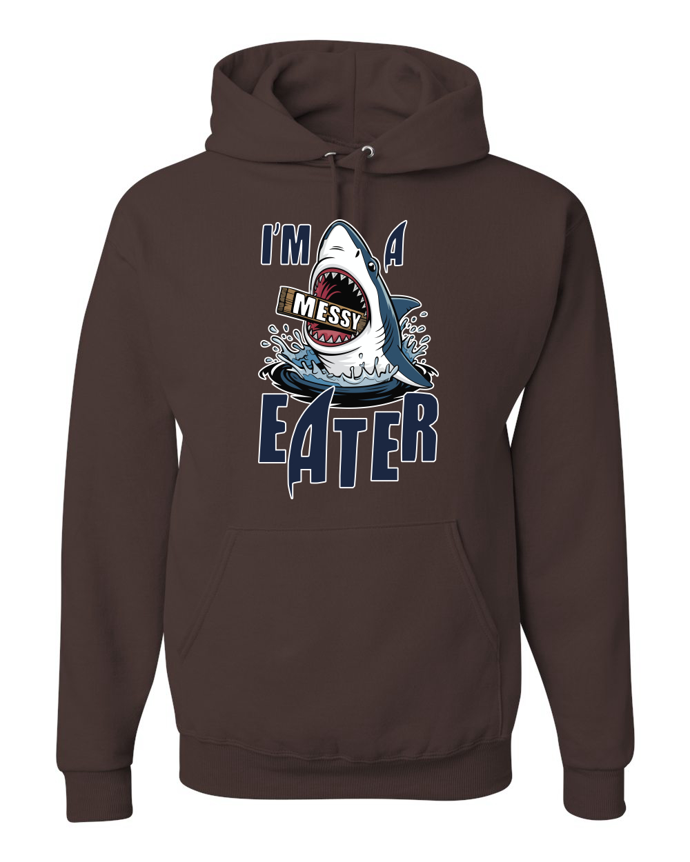 Sudadera con Capucha Divertida I’m a Messy Eater Tiburón Dibujos Animados Comida del Océano - Imagen 22 de 28